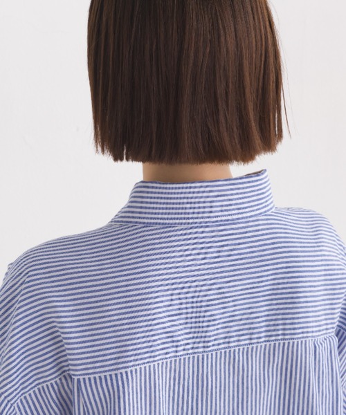 OMNES（オムネス）の「オックス　オーバーサイズシャツ（シャツ/ブラウス・レディース・ブルー系その他/サックスブルー/ホワイト・FREE）」の16枚目の写真