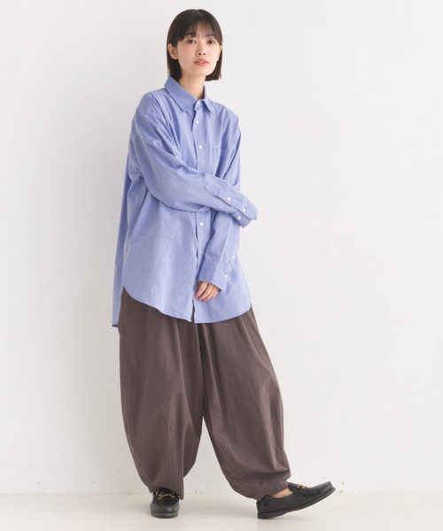 OMNES（オムネス）の「オックス　オーバーサイズシャツ（シャツ/ブラウス・レディース・ブルー系その他/サックスブルー/ホワイト・FREE）」の21枚目の写真