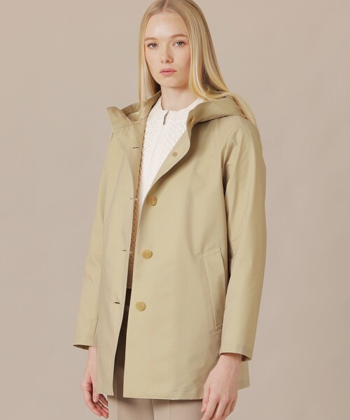 MACKINTOSH LONDON(マッキントッシュ ロンドン)の「【CHRYSTON/クリストン】バイカラーソロタフタフーデッドコート(トレンチコート・レディース・ブルー系その他4/ベージュ系その他・40/38)」の2枚目の写真