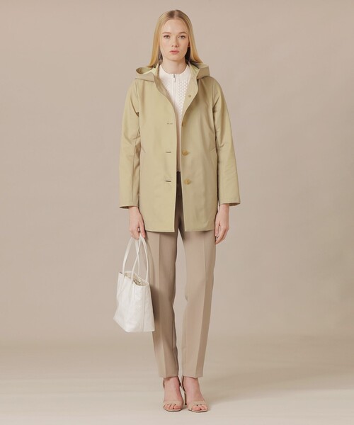 MACKINTOSH LONDON(マッキントッシュ ロンドン)の「【CHRYSTON/クリストン】バイカラーソロタフタフーデッドコート(トレンチコート・レディース・ブルー系その他4/ベージュ系その他・40/38)」の4枚目の写真