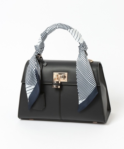 Andemiu(アンデミュウ)の「スカーフハンドルBAG639610(ハンドバッグ・レディース・ブラック/ブラウン・FREE)」の4枚目の写真