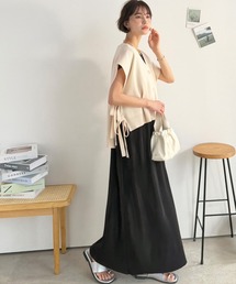 Classical Evon（クラシカルエヴォン）の「【Classical Evon】楽ちんと上品は、欲張れる。 ニットベスト×プリーツカットストレートワンピース(セットアップ)（ワンピース）」