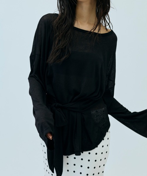 DRWCYS(ドロシーズ)の「【前後2WAY】ブラウジングシアートップス(Tシャツ/カットソー・レディース・ライトグリーン/ホワイト/ブラック・FREE)」の18枚目の写真