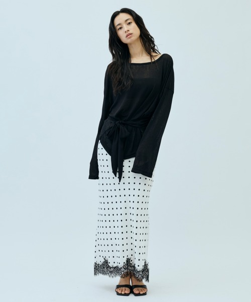 DRWCYS(ドロシーズ)の「【前後2WAY】ブラウジングシアートップス(Tシャツ/カットソー・レディース・ライトグリーン/ホワイト/ブラック・FREE)」の21枚目の写真