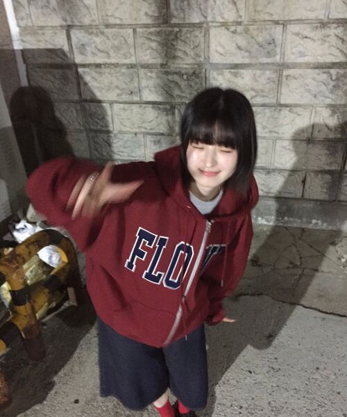 HAVISM（ヘビズム）の「FLOWER ZIP UP HOOD(WINE)（パーカー・レディース・その他・ONE SIZE）」の5枚目の写真