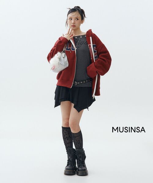 HAVISM（ヘビズム）の「FLOWER ZIP UP HOOD(WINE)（パーカー・レディース・その他・ONE SIZE）」の6枚目の写真
