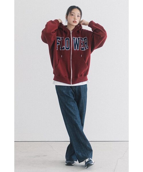 HAVISM（ヘビズム）の「FLOWER ZIP UP HOOD(WINE)（パーカー・レディース・その他・ONE SIZE）」の12枚目の写真
