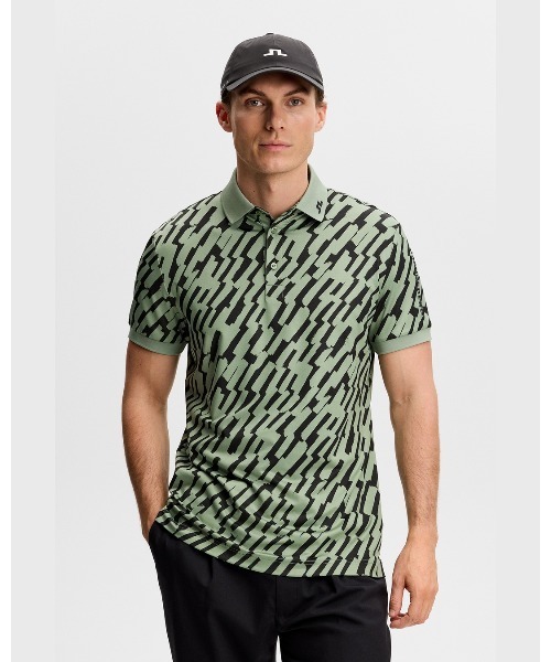 J.LINDEBERG(ジェイリンドバーグ)の「【J.LINDEBERG/GOLF】 半袖ポロシャツ プリント柄 Tour Tech Print Polo(ポロシャツ・メンズ・レッド/ブラウン/グリーン・46/44/48)」の3枚目の写真