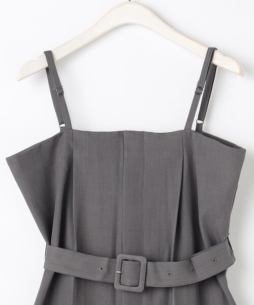 NICOLE CLUB（ニコル　クラブ）の「【ZELDA】キャミソールサロペット（サロペット/オーバーオール・レディース・ライトグレー/ブラック・M）」の14枚目の写真