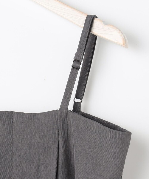 NICOLE CLUB（ニコル　クラブ）の「【ZELDA】キャミソールサロペット（サロペット/オーバーオール・レディース・ライトグレー/ブラック・M）」の17枚目の写真