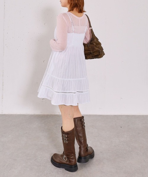 archives(アルシーヴ)の「カラミ刺繍キャミOP(ワンピース・レディース・アイボリー/ブラック/オフホワイト・MEDIUM)」の6枚目の写真