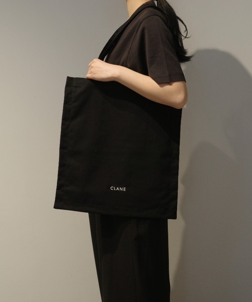CLANE（クラネ）の「CLANE FABRIC TOTE BAG（トートバッグ・レディース・オフホワイト/ブラック/ライトピンク・FREE）」の2枚目の写真