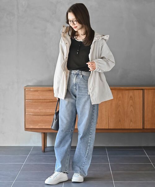 rps（アールピーエス）の「ナイロンワッシャーマウンテンパーカー（マウンテンパーカー・レディース・ライトカーキ/ブラック/アイボリー・フリー）」の14枚目の写真