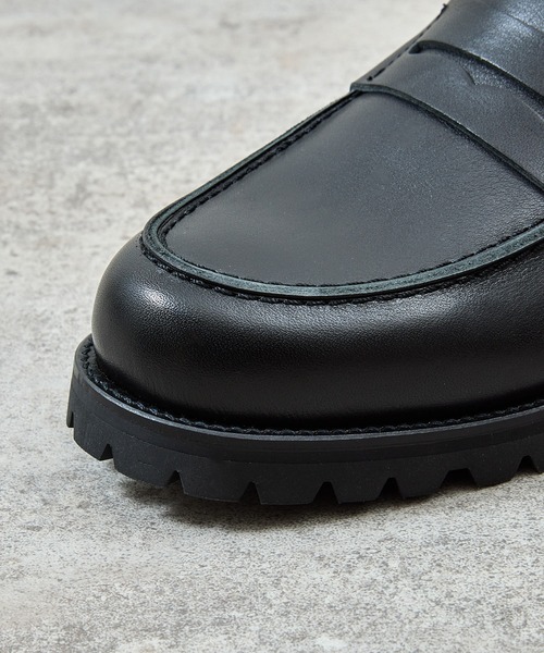 PADRONE（パドローネ）の「PADRONE パドローネ / Ex. LOAFERS with VIBRAM SOLE ビブラムソールオイルレザーコインローファー / PA8587-2311（ローファー・メンズ・ダークブラウン/ブラック・42/41/40/43）」の6枚目の写真
