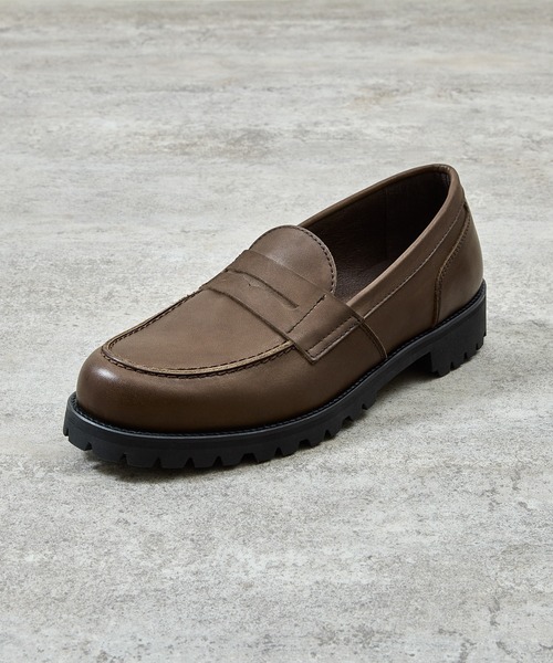 PADRONE（パドローネ）の「PADRONE パドローネ / Ex. LOAFERS with VIBRAM SOLE ビブラムソールオイルレザーコインローファー / PA8587-2311（ローファー・メンズ・ダークブラウン/ブラック・42/41/40/43）」の15枚目の写真