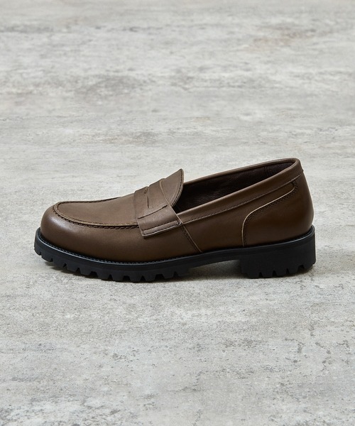 PADRONE（パドローネ）の「PADRONE パドローネ / Ex. LOAFERS with VIBRAM SOLE ビブラムソールオイルレザーコインローファー / PA8587-2311（ローファー・メンズ・ダークブラウン/ブラック・42/41/40/43）」の18枚目の写真