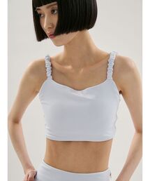 emmi（エミ）の「【Sustainaretch】ギャザーショルダーブラトップ/UVカット/接触冷感（スポーツグッズ）」