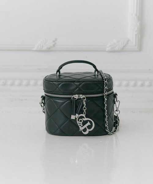 OLIVE des OLIVE（オリーブデオリーブ）の「【Belle Charme】Glitter Logo Quilted Vanity（ショルダーバッグ・レディース・ピンク/アイボリー/ブラック・FREE）」の2枚目の写真