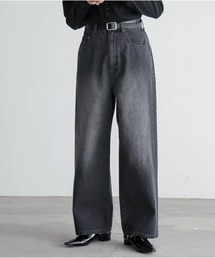 for c（フォーシー）の「[低身長 高身長向けサイズ有]ワイドストレートデニムパンツ【サスティナブル】（デニムパンツ）」