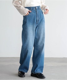 for c（フォーシー）の「[低身長 高身長向けサイズ有]ワイドストレートデニムパンツ【サスティナブル】（デニムパンツ）」