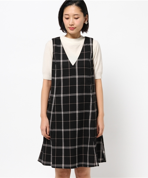ikka(イッカ)の「Vネックフレアワンピース(ワンピース・レディース・ベージュ/グリーン/ブラック・MEDIUM/LARGE)」の9枚目の写真