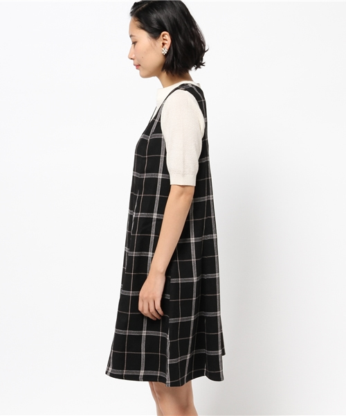 ikka(イッカ)の「Vネックフレアワンピース(ワンピース・レディース・ベージュ/グリーン/ブラック・MEDIUM/LARGE)」の10枚目の写真