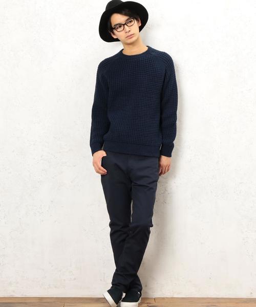 green label relaxing(グリーンレーベルリラクシング)の「KC BULKY CO/AC WFL C/N ニット◆(ニット/セーター・メンズ・ベージュ/ネイビー/ホワイト・MEDIUM/LARGE/SMALL/X-LARGE)」の7枚目の写真