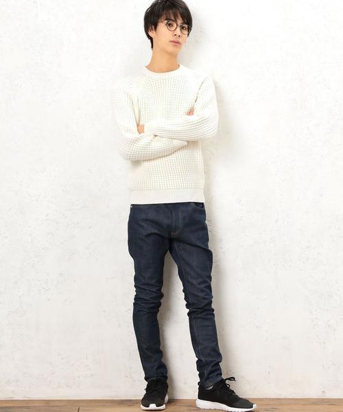 green label relaxing(グリーンレーベルリラクシング)の「KC BULKY CO/AC WFL C/N ニット◆(ニット/セーター・メンズ・ベージュ/ネイビー/ホワイト・MEDIUM/LARGE/SMALL/X-LARGE)」の16枚目の写真