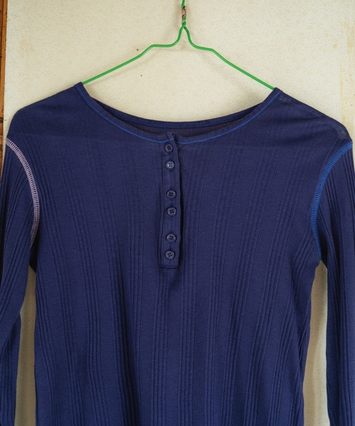 PAMM（パム）の「PAMMのサマー ロングT（Tシャツ/カットソー・レディース・ネイビー/アクア/オフホワイト・2/1）」の7枚目の写真