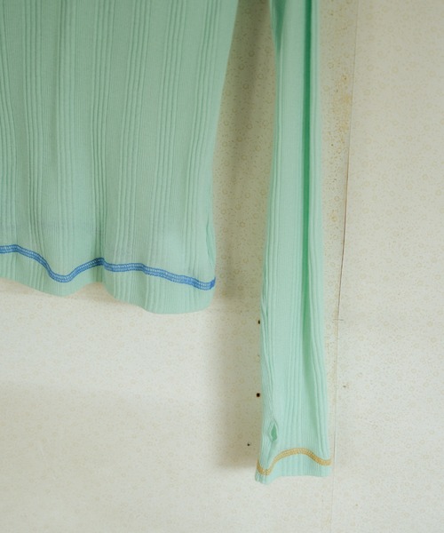 PAMM（パム）の「PAMMのサマー ロングT（Tシャツ/カットソー・レディース・ネイビー/アクア/オフホワイト・2/1）」の10枚目の写真