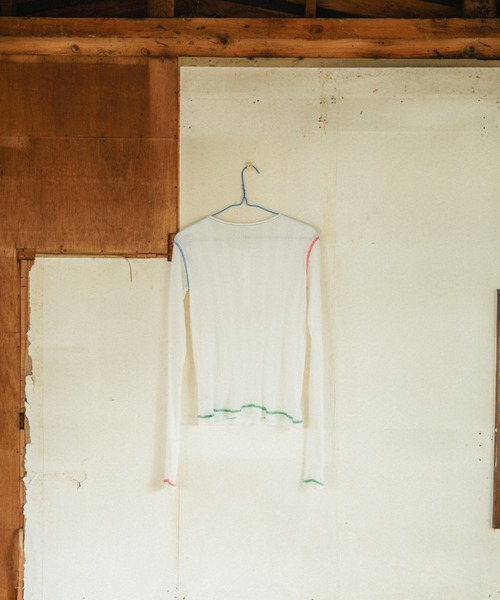 PAMM（パム）の「PAMMのサマー ロングT（Tシャツ/カットソー・レディース・ネイビー/アクア/オフホワイト・2/1）」の12枚目の写真