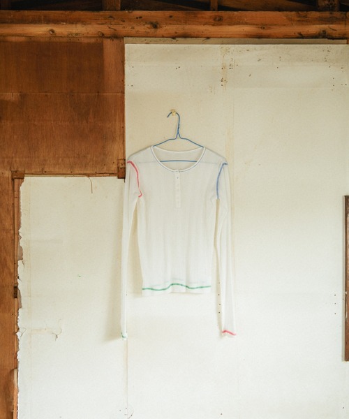 PAMM（パム）の「PAMMのサマー ロングT（Tシャツ/カットソー・レディース・ネイビー/アクア/オフホワイト・2/1）」の13枚目の写真