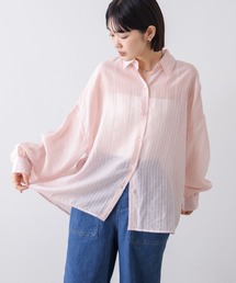 シアーストライプシャツ