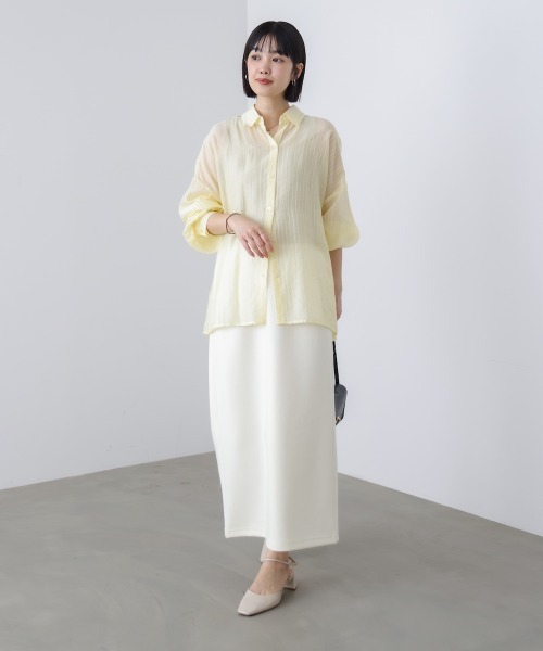 Bou Jeloud(ブージュルード)の「シアーストライプシャツ(シャツ/ブラウス・レディース・ピンク/ライトブルー/イエロー・38)」の20枚目の写真