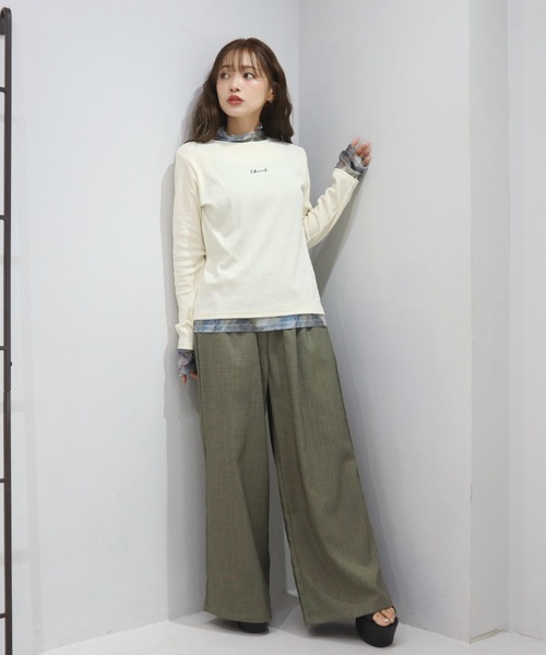 CECIL McBEE(セシルマクビー)の「リネンライクワイドイージーパンツ(その他パンツ・レディース・カーキ/アイボリー/ブラック/グレー・MEDIUM/LARGE)」の12枚目の写真