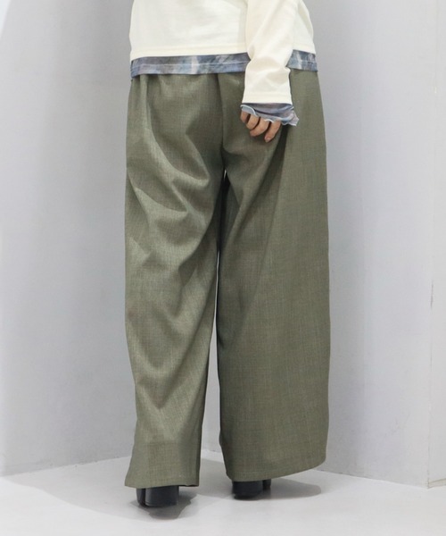 CECIL McBEE(セシルマクビー)の「リネンライクワイドイージーパンツ(その他パンツ・レディース・カーキ/アイボリー/ブラック/グレー・MEDIUM/LARGE)」の10枚目の写真