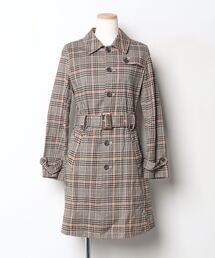 overcoat チェック柄 ステンカラーコート ブランド古着】ステンカラーコート（チェック柄）古着通販 - ZOZOUSED