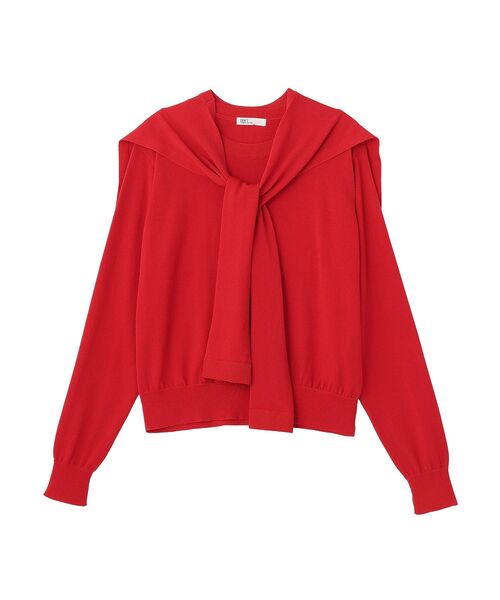 CRAFT STANDARD BOUTIQUE(クラフトスタンダードブティック)の「接触冷感 / ニットストール+プルオーバー(ニット/セーター・レディース・その他7/ライトグリーン/レッド/ライトベージュ・FREE)」の15枚目の写真