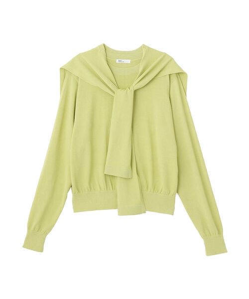 CRAFT STANDARD BOUTIQUE(クラフトスタンダードブティック)の「接触冷感 / ニットストール+プルオーバー(ニット/セーター・レディース・その他7/ライトグリーン/レッド/ライトベージュ・FREE)」の17枚目の写真