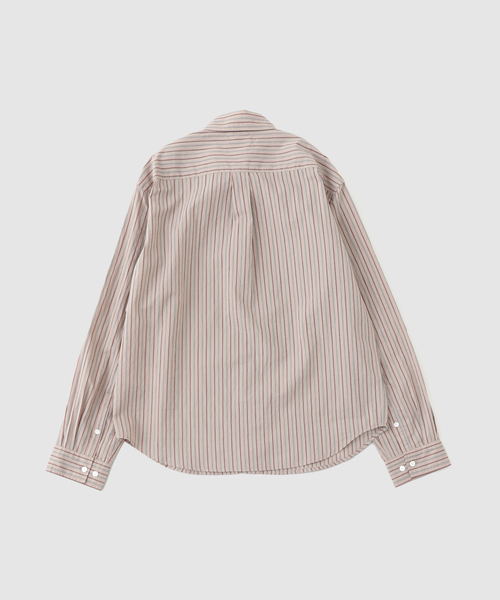 HOPE(ホープ)の「HOPE / ホープ FILE SHIRT VINTAGE BROWN STRIPE(シャツ/ブラウス・メンズ・ベージュ・46/44)」の2枚目の写真