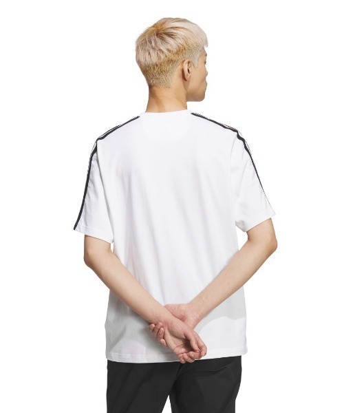 adidas(アディダス)の「アディダス adidas エッセンシャルズ プラス ルーズフィット スリーストライプス シングルジャージー半袖Tシャツ(Tシャツ/カットソー・メンズ・ブラック/ネイビー/ブラウン/ホワイト・S/M/3L/LL/L)」の9枚目の写真