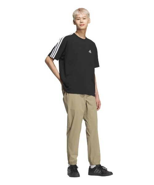 adidas(アディダス)の「アディダス adidas エッセンシャルズ プラス ルーズフィット スリーストライプス シングルジャージー半袖Tシャツ(Tシャツ/カットソー・メンズ・ブラック/ネイビー/ブラウン/ホワイト・S/M/3L/LL/L)」の14枚目の写真