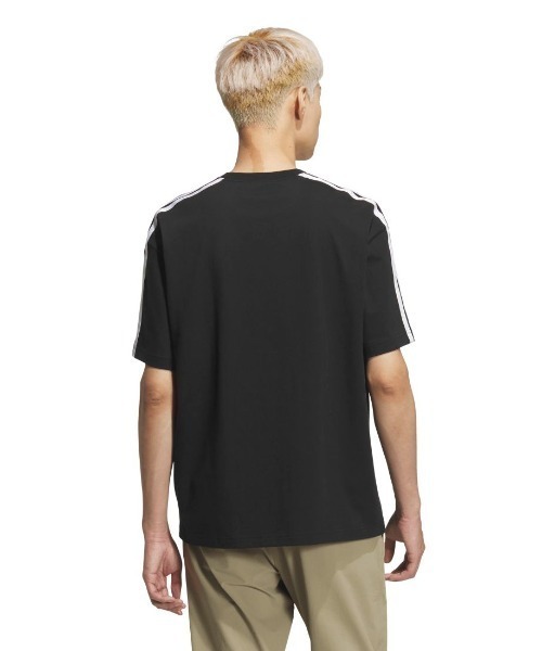 adidas(アディダス)の「アディダス adidas エッセンシャルズ プラス ルーズフィット スリーストライプス シングルジャージー半袖Tシャツ(Tシャツ/カットソー・メンズ・ブラック/ネイビー/ブラウン/ホワイト・S/M/3L/LL/L)」の13枚目の写真