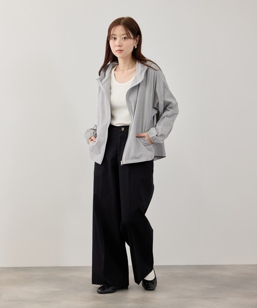 NAVY(ネイビー)の「【SARARI /サラリ】 天竺 UVカット ジップアップパーカー UVカット 吸水速乾(パーカー・レディース・グレー/ブラック/ブルーグリーン/ホワイト/ピンク・M/L/XL)」の11枚目の写真