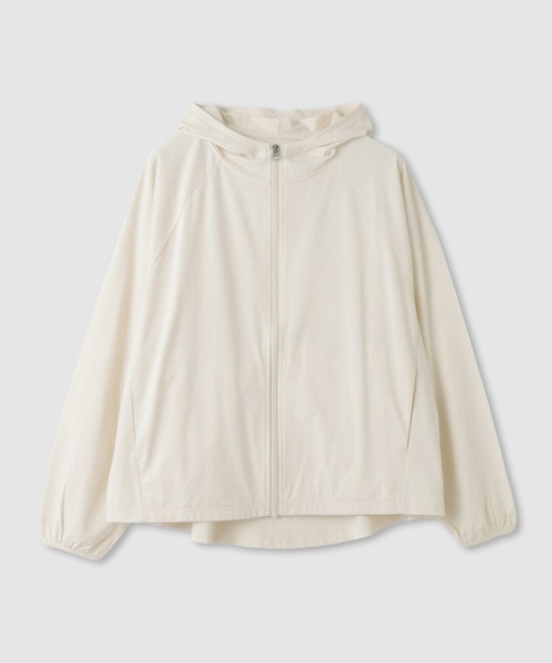 NAVY(ネイビー)の「【SARARI /サラリ】 天竺 UVカット ジップアップパーカー UVカット 吸水速乾(パーカー・レディース・グレー/ブラック/ブルーグリーン/ホワイト/ピンク・M/L/XL)」の20枚目の写真