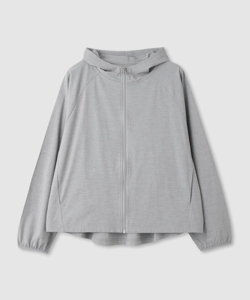 NAVY(ネイビー)の「【SARARI /サラリ】 天竺 UVカット ジップアップパーカー UVカット 吸水速乾(パーカー・レディース・グレー/ブラック/ブルーグリーン/ホワイト/ピンク・M/L/XL)」の21枚目の写真
