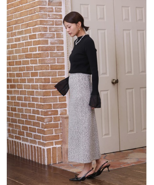 fifth（フィフス）の「ツイード風MIXスラブナロースカート（スカート・レディース・ベージュ/その他・M）」の22枚目の写真