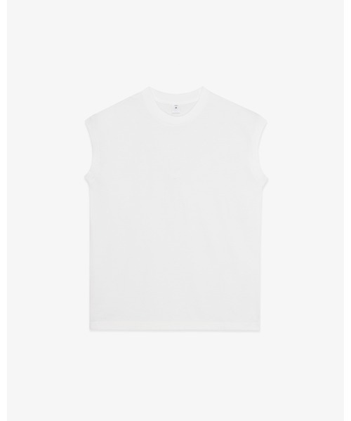FRONT 11201(フロントワンワントゥーオーワン)の「Soft Sleeveless T-shirt(Tシャツ/カットソー・メンズ・ブラック/ホワイト/ネイビー・XL/L/M/S/XS)」の4枚目の写真