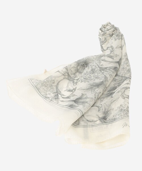 MACKINTOSH LONDON(マッキントッシュ ロンドン)の「【婦人画報4月号掲載】【BIBURY FLOWER】スケッチバイブリーフラワーウェアラブルスカーフ(バンダナ/スカーフ・レディース・ホワイト系その他・FREE)」の6枚目の写真