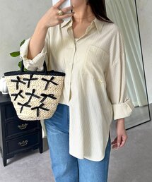 prose verse | ポケットメタルチャームオーバーサイズシャツ(シャツ/ブラウス)